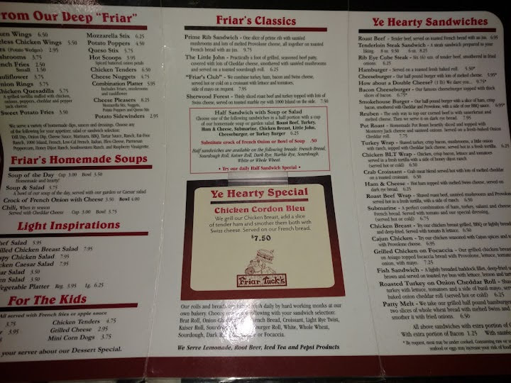 Menu Friar Tuck's-5
