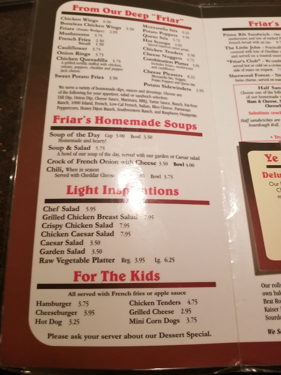 Menu Friar Tuck's-6