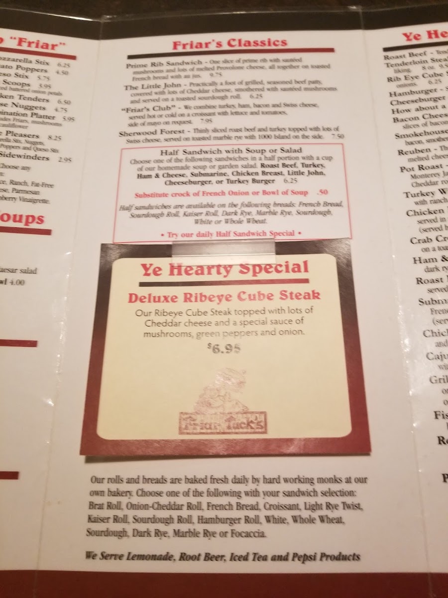 Menu Friar Tuck's-9